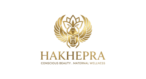 Hakhepra logo with a gold emblem on a white background
